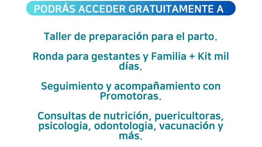 ¿Sabías qué si sos gestante o tenés hijos/as entre 0 y 3 años podes acceder al programa de acompañamiento familiar 1000 días?
