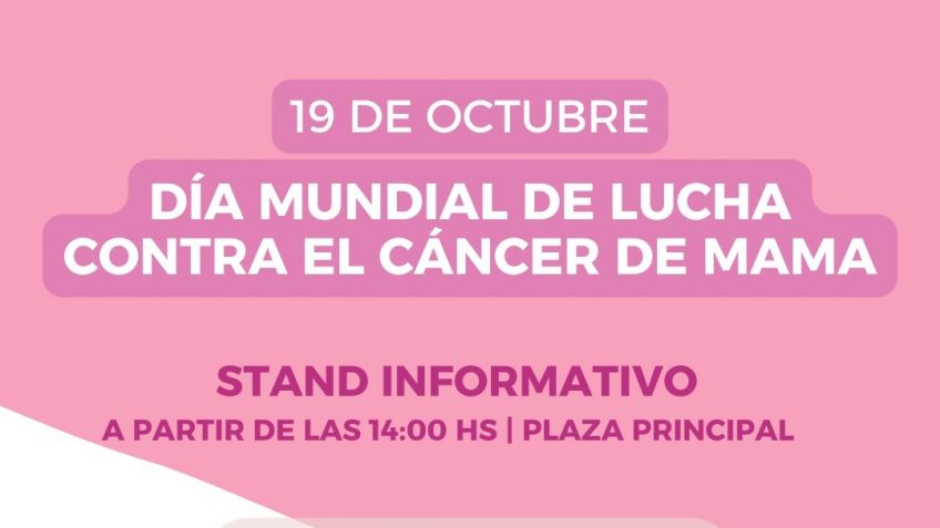 19 de octubre/ Día de concientización para la lucha contra el cáncer de mama 