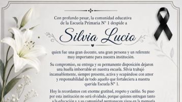 Escuela Primaria 1 | Condolencias por el fallecimiento de Silvia Lucio